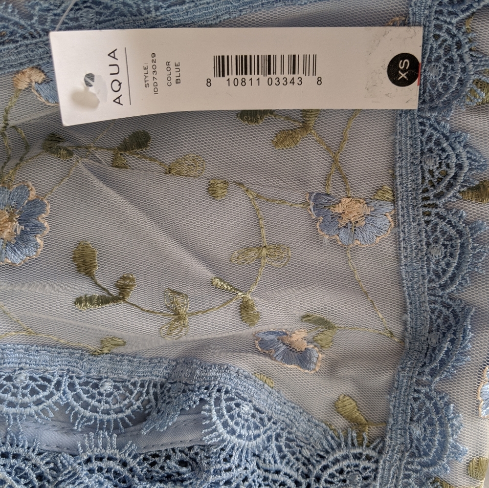 NWT aqua embroidered lace maxi dress - Picture 3 of 7